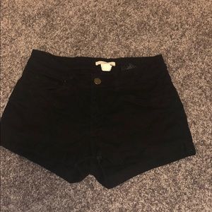 Black jean shorts